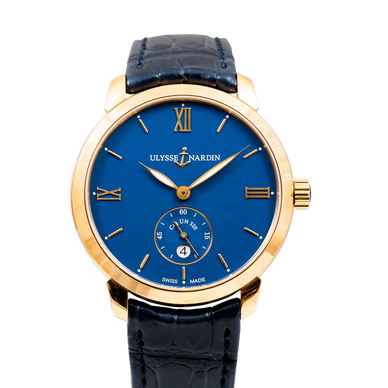 Ulysse Nardin Classico Rose Gold Automatic Blue Dial Men's Watch