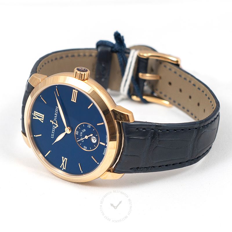 Ulysse Nardin Classico Rose Gold Automatic Blue Dial Men's Watch