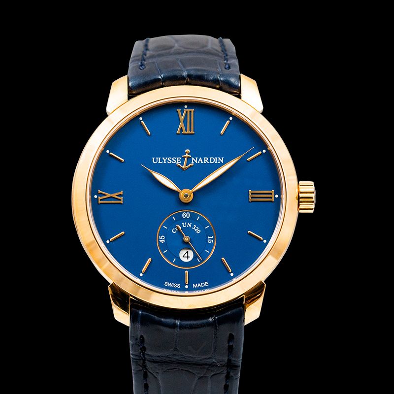 Ulysse Nardin Classico Rose Gold Automatic Blue Dial Men's Watch