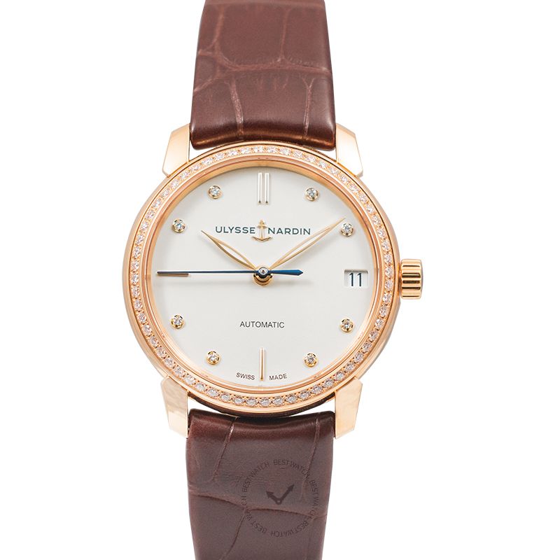 Ulysse Nardin Classico Lady Classic 18ct Rose Gold With 60 Diamonds Automatic White Dial Ladies Watch