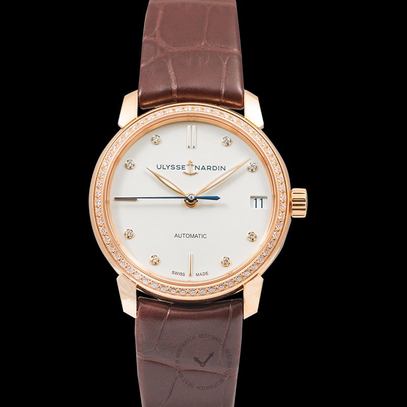 Ulysse Nardin Classico Lady Classic 18ct Rose Gold With 60 Diamonds Automatic White Dial Ladies Watch