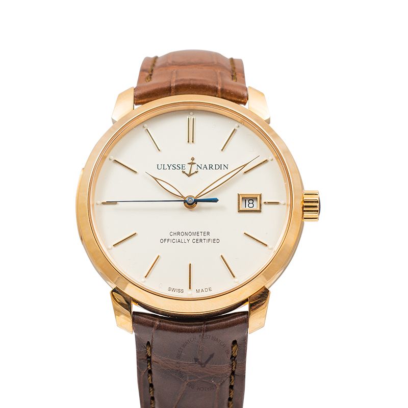 Ulysse Nardin Classico 40 mm 18ct Rose Gold Automatic Ivory Dial Men's Watch