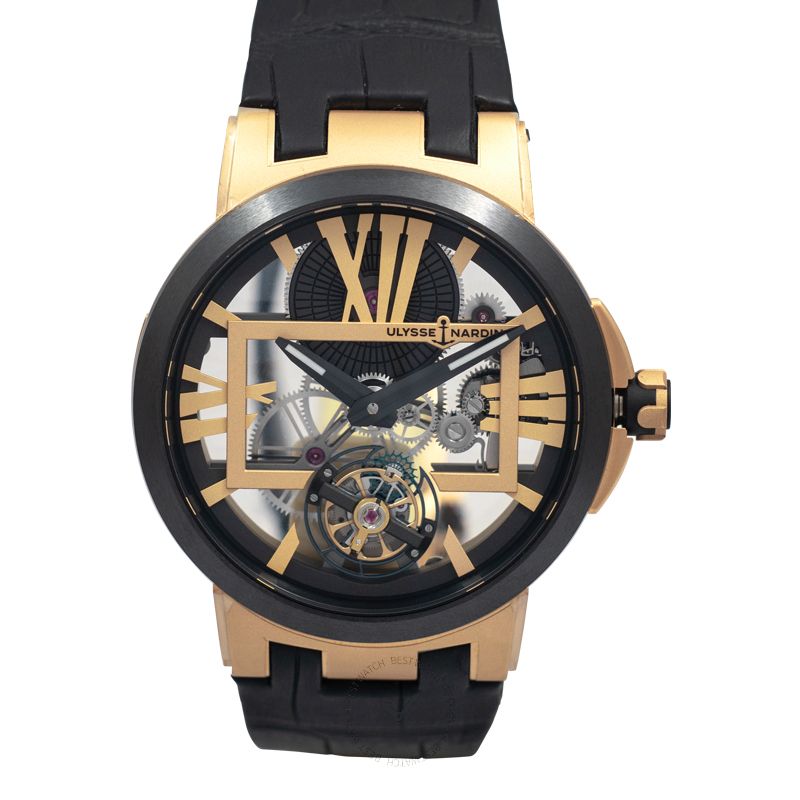 Ulysse Nardin Executive Skeleton Tourbillon 18ct Rose Gold Manual-winding Skeleton Dial Men's Watch