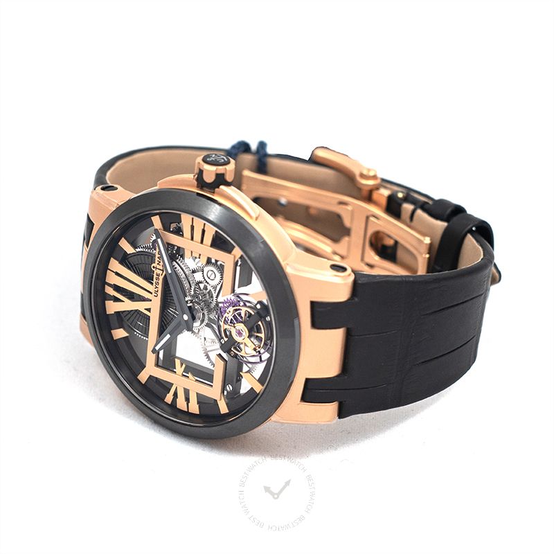 Ulysse Nardin Executive Skeleton Tourbillon 18ct Rose Gold Manual-winding Skeleton Dial Men's Watch