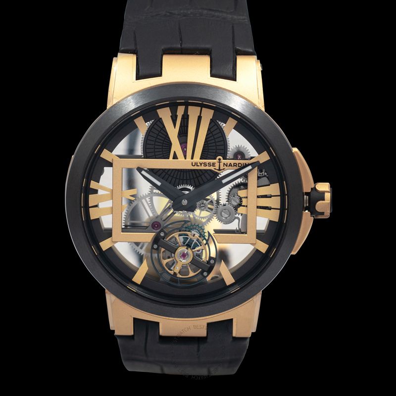 Ulysse Nardin Executive Skeleton Tourbillon 18ct Rose Gold Manual-winding Skeleton Dial Men's Watch