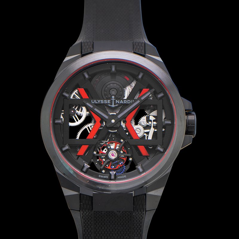 Ulysse Nardin Executive Automatic Black Skeleton Dial Men's Watch