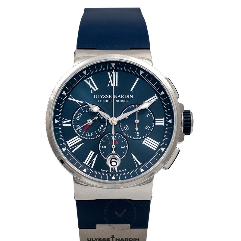 Ulysse Nardin Marine Chronograph Stainless Steel Automatic Blue Dial Men's Watch