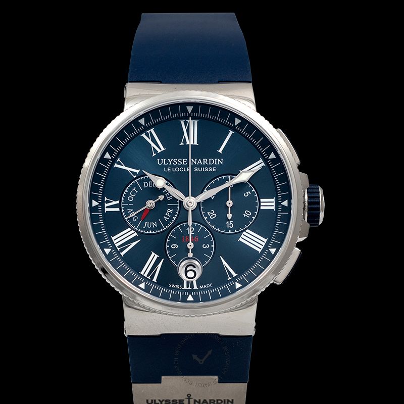 Ulysse Nardin Marine Chronograph Stainless Steel Automatic Blue Dial Men's Watch