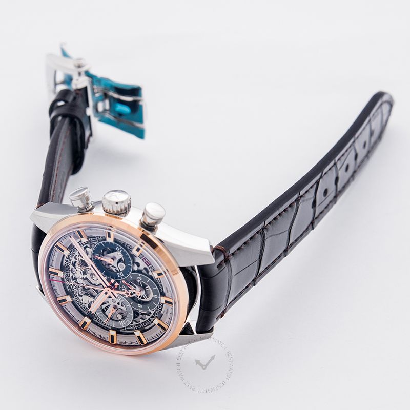 Zenith El Primero Chronomaster Full Open 38 Stainless Steel / Rose Gold / Alligator