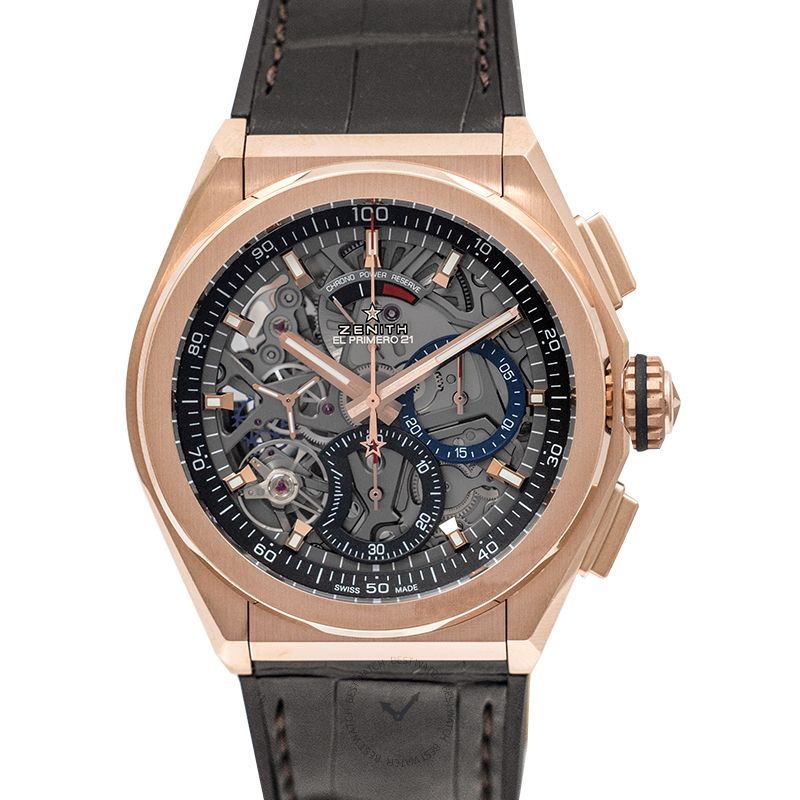 Zenith Defy EL Primero 21 Rose gold Automatic Skeleton Dial Men's Watch