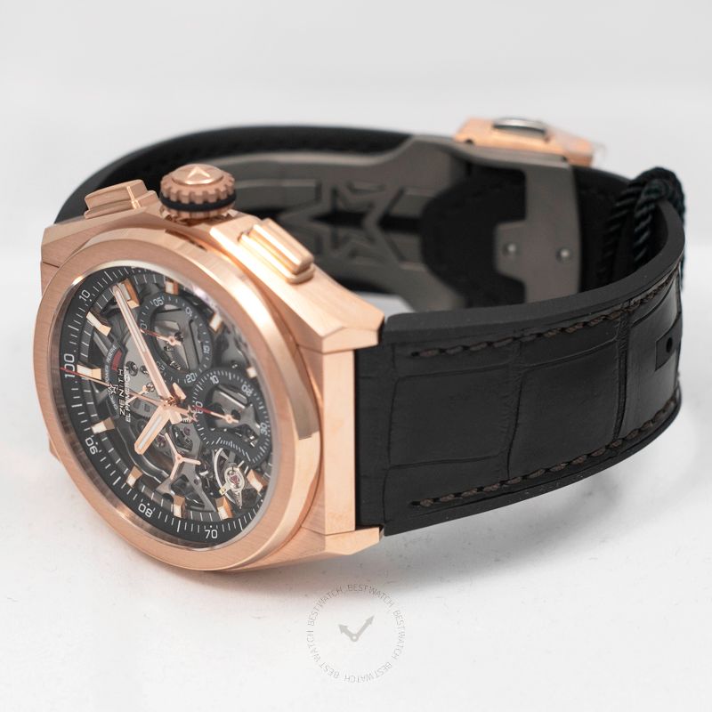 Zenith Defy EL Primero 21 Rose gold Automatic Skeleton Dial Men's Watch