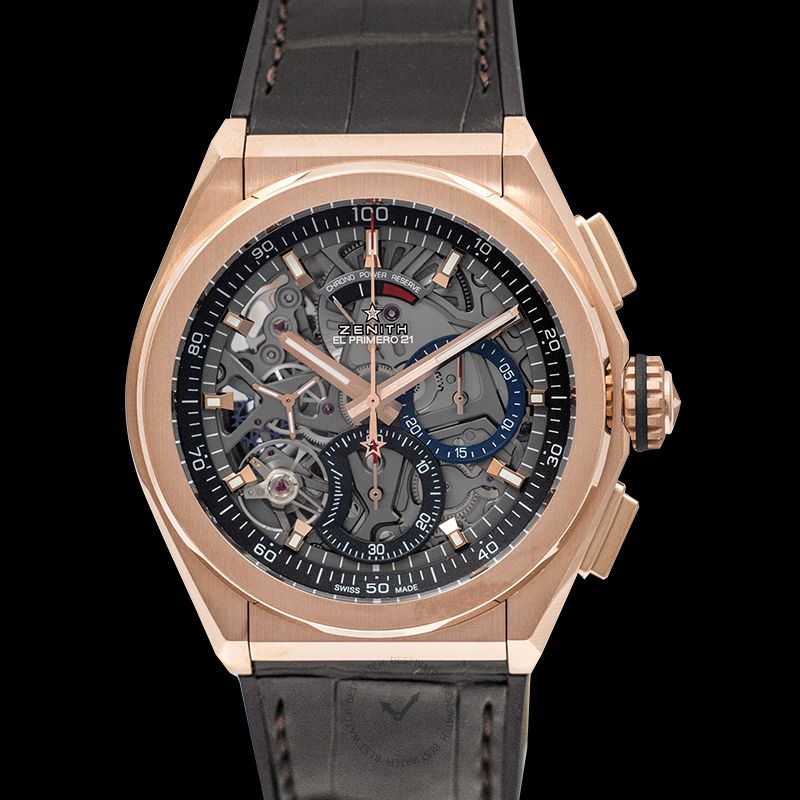 Zenith Defy EL Primero 21 Rose gold Automatic Skeleton Dial Men's Watch