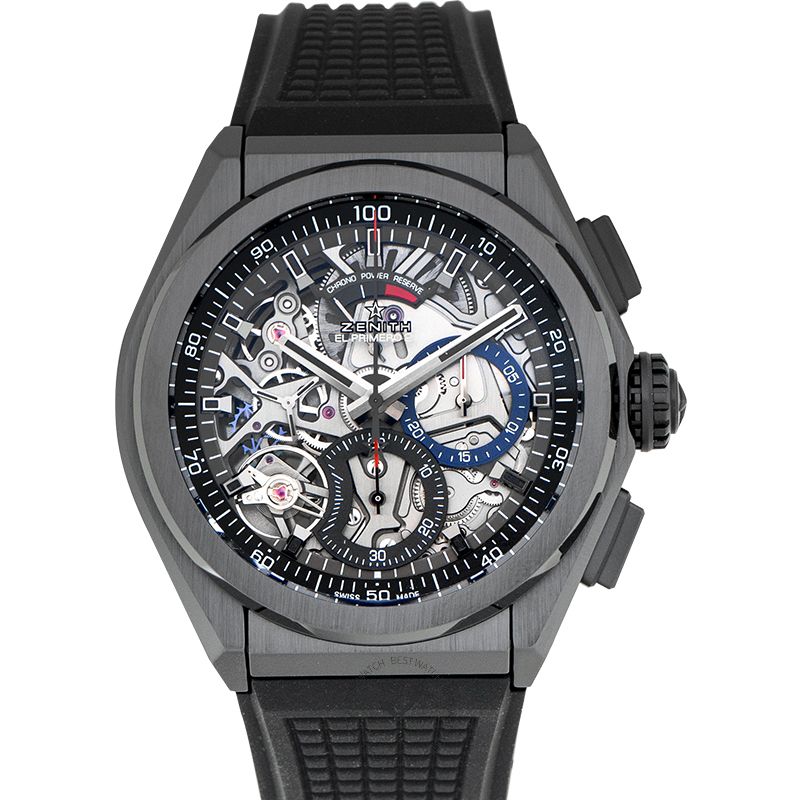 Zenith Defy El Primero 21 Black Ceramic/Skeleton/Rubber 44mm