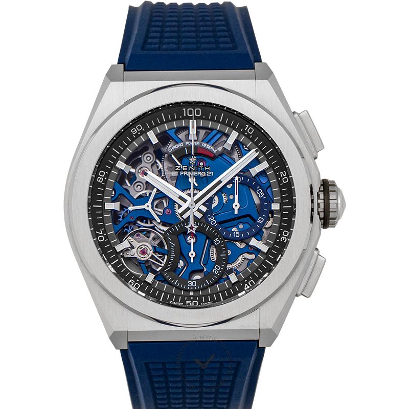 Zenith Defy El Primero 21 Blue Rubber Men's Watch