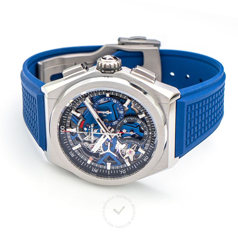 Zenith Defy El Primero 21 Blue Rubber Men's Watch