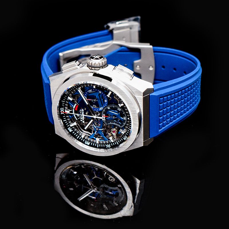 Zenith Defy El Primero 21 Blue Rubber Men's Watch